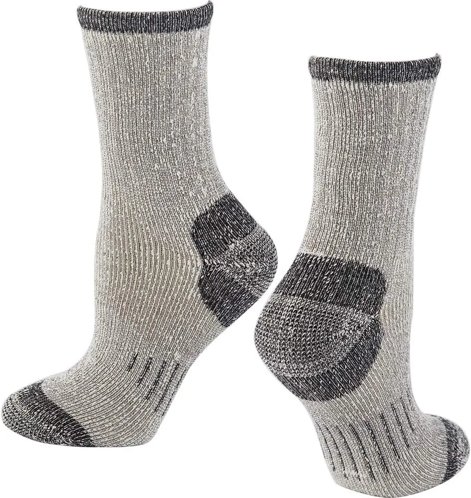 70% Merino Wool Women Crew Socks - Hiking Outdoor Athletic Thermal Thickening Cushion …