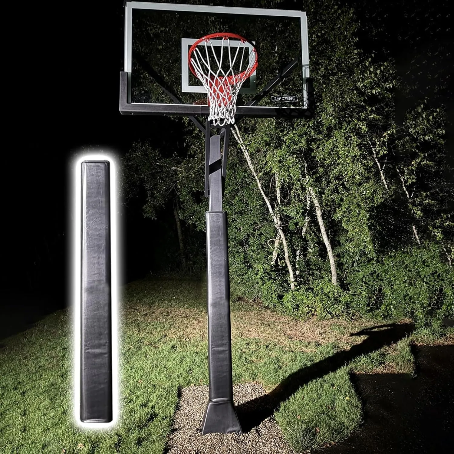 72inch Heavy Duty Basketball Hoop Padding for 6x6 7x7 Inch Square Pole, Indoor Outdoor Basketbal Pole Pad All-Weather, Community Garage Basement Post Cover Pads