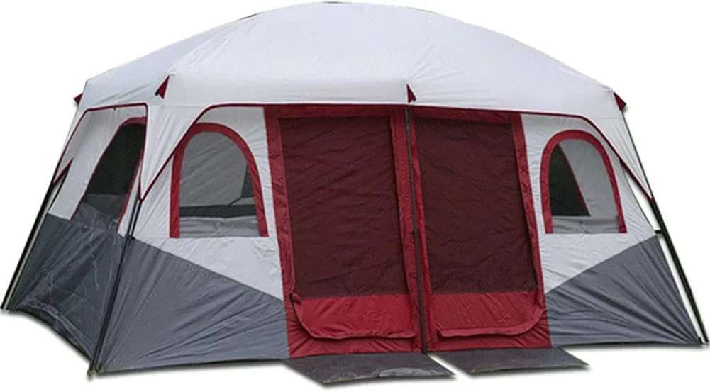 8-12 Person Dome Tent 2 Bedroom Large Family Tent Camping Tents Shelters Festival Essential Waterproof Doble Layer Tent Big Family Shelter