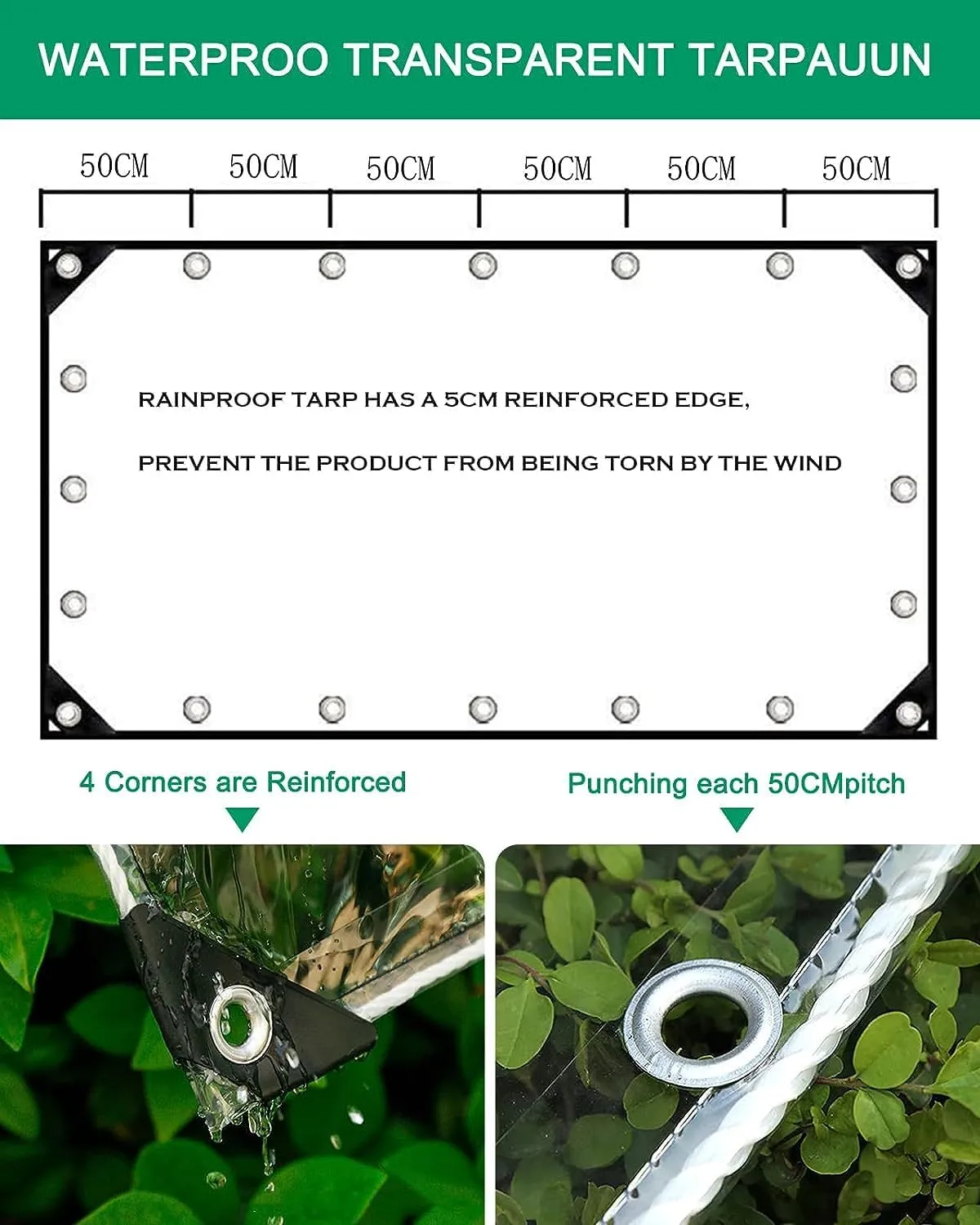 8' x 8' Clear Tarp