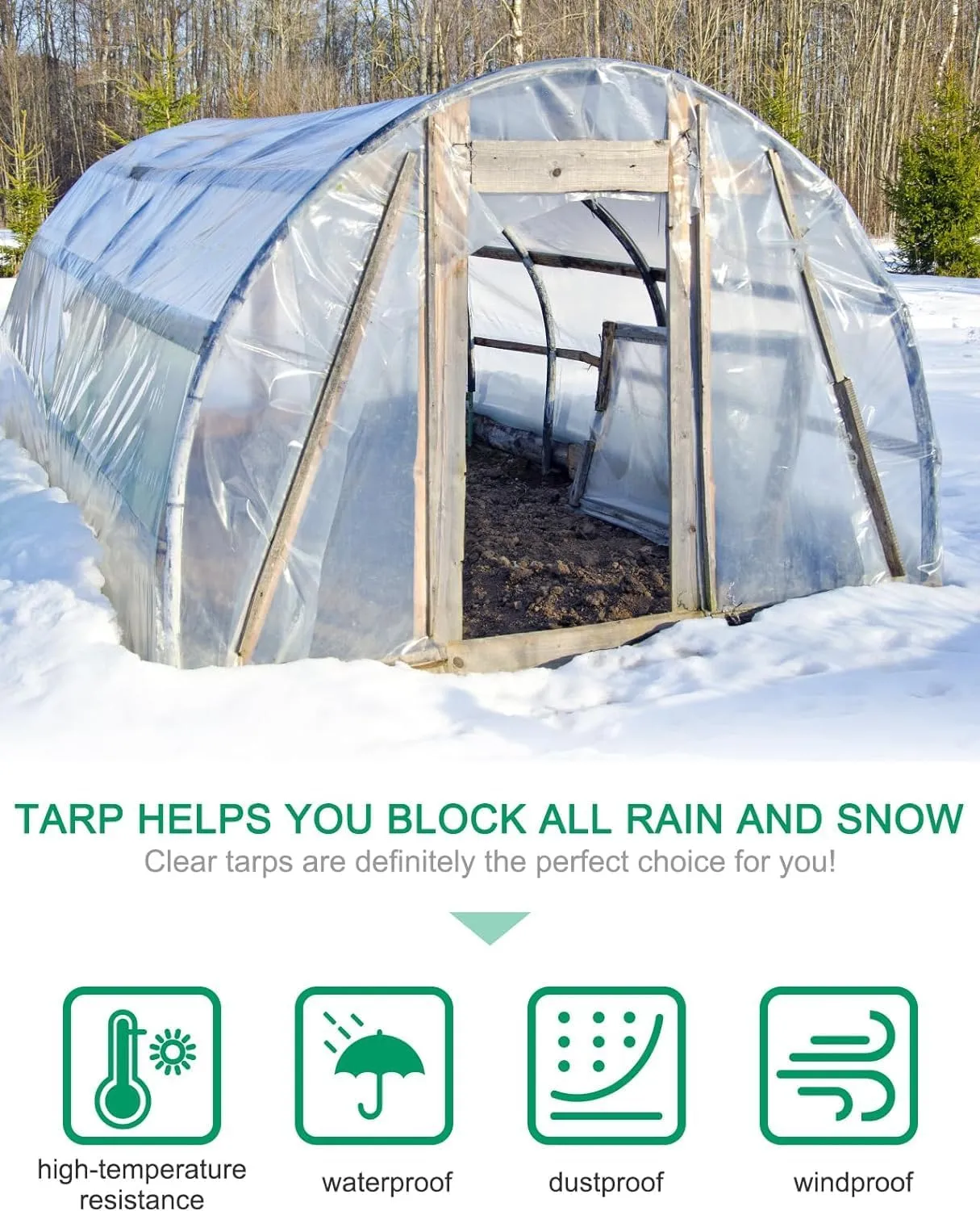 8' x 8' Clear Tarp