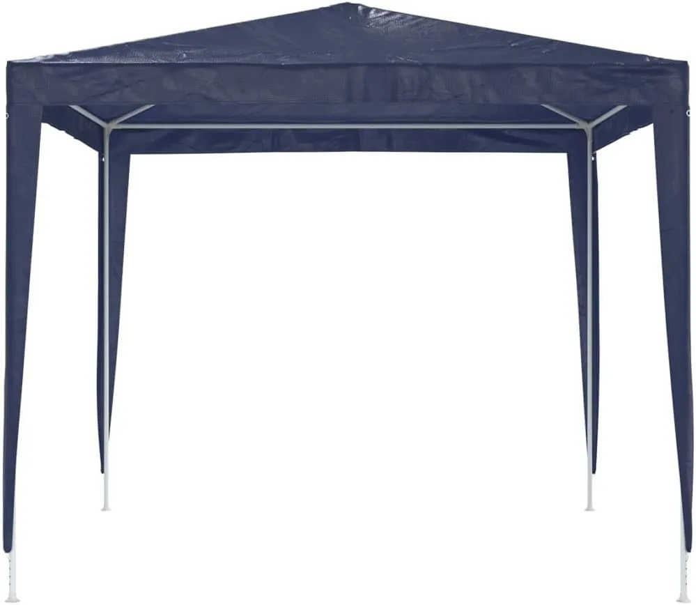 8.2'x8.2' Blue Party Tent Gazebo with Heavy Duty Iron Frame, PE Canopy for Outdoor Backyard Parties, UV & Water Resistant Small Canopy Tent for Patio, Deck, Camping