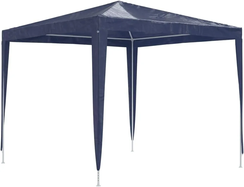 8.2'x8.2' Blue Party Tent Gazebo with Heavy Duty Iron Frame, PE Canopy for Outdoor Backyard Parties, UV & Water Resistant Small Canopy Tent for Patio, Deck, Camping