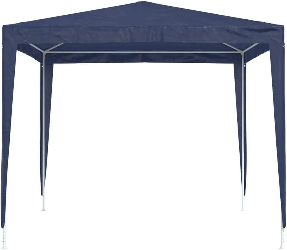 8.2'x8.2' Blue Party Tent Gazebo with Heavy Duty Iron Frame, PE Canopy for Outdoor Backyard Parties, UV & Water Resistant Small Canopy Tent for Patio, Deck, Camping