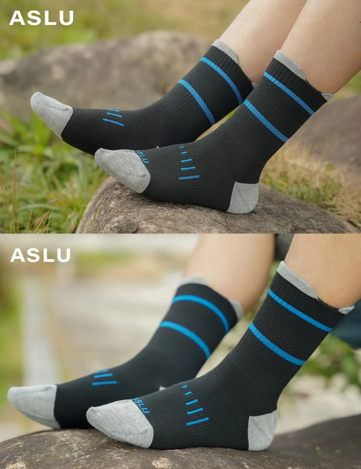 8Pairs Men's Seamless Crew Work Socks,Moisture Wicking Athletic Socks for Hiking Sports Running Available in M-XXL