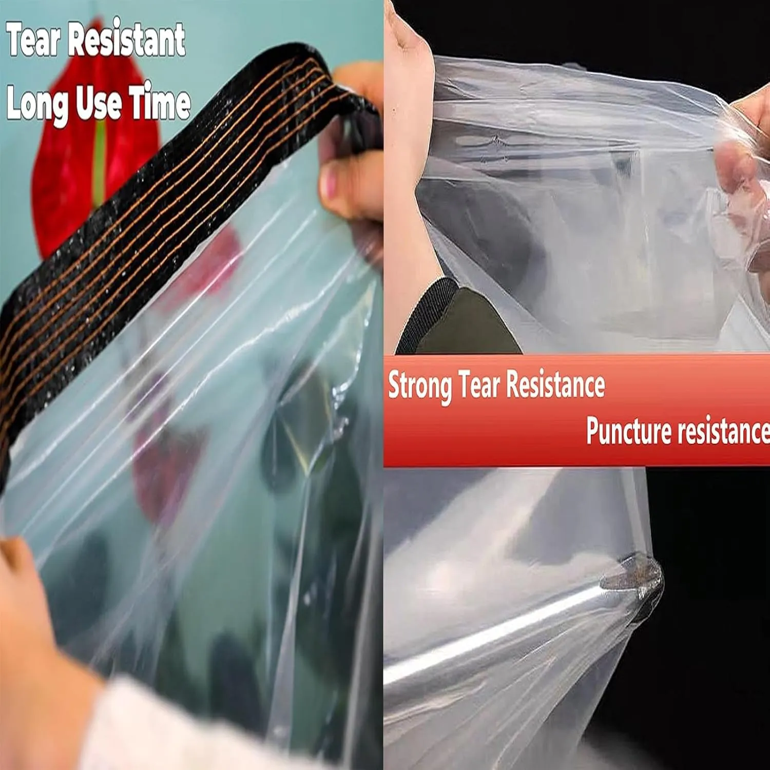 8x8 FT PVC Clear Waterproof Cover Tarp Foldable，0.18mm Multipurpose Plastic Tarps with Grommets and Reinforced Edges,for Clear Tarp for Deck, Porch, Patio, Canopy, Outdoor Camping