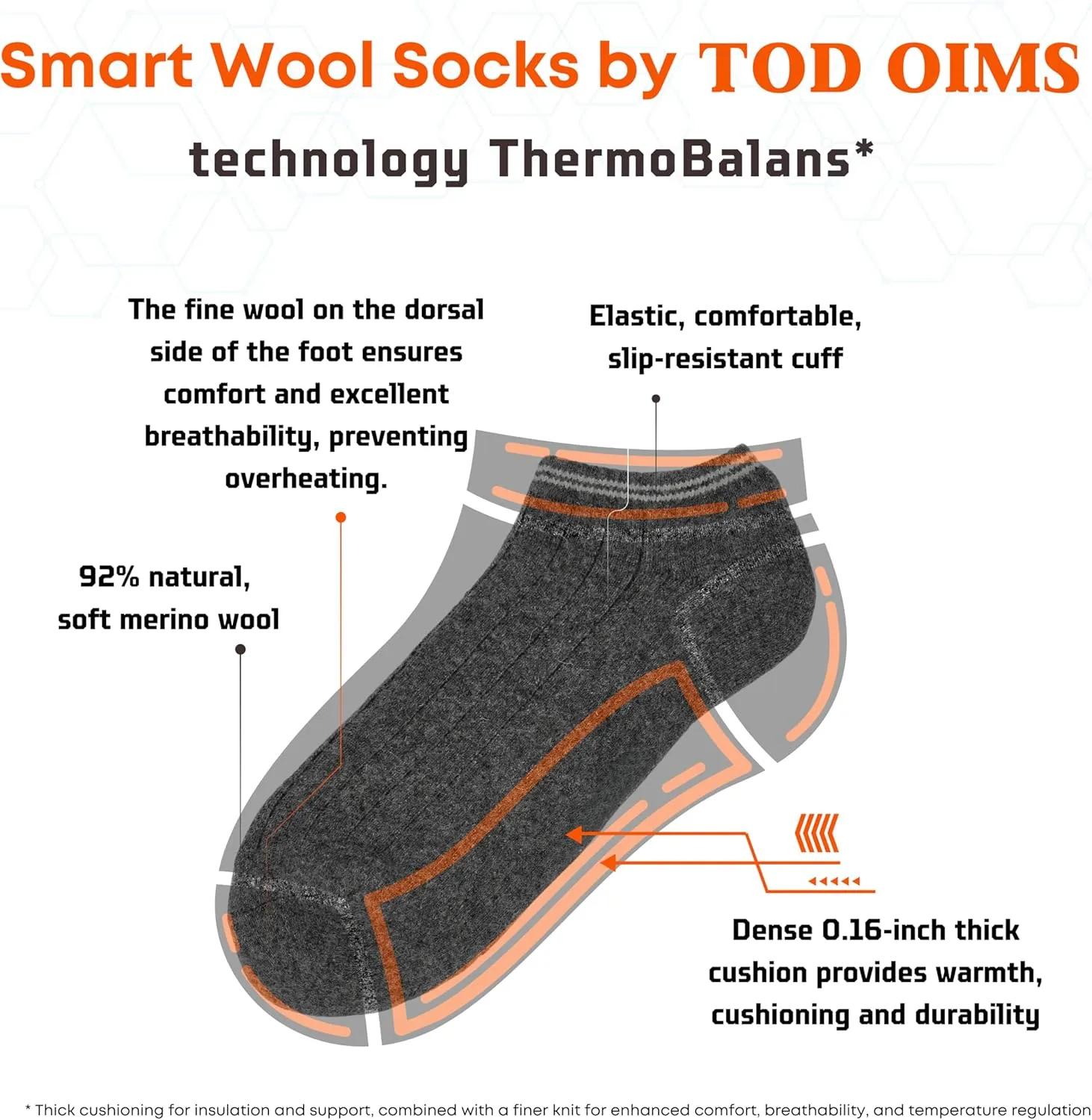 92% Merino Wool Socks Crew Cozy Heavyweight Hiking Travel Outdoor Super- Soft Socks, 100% Made in Mongolia