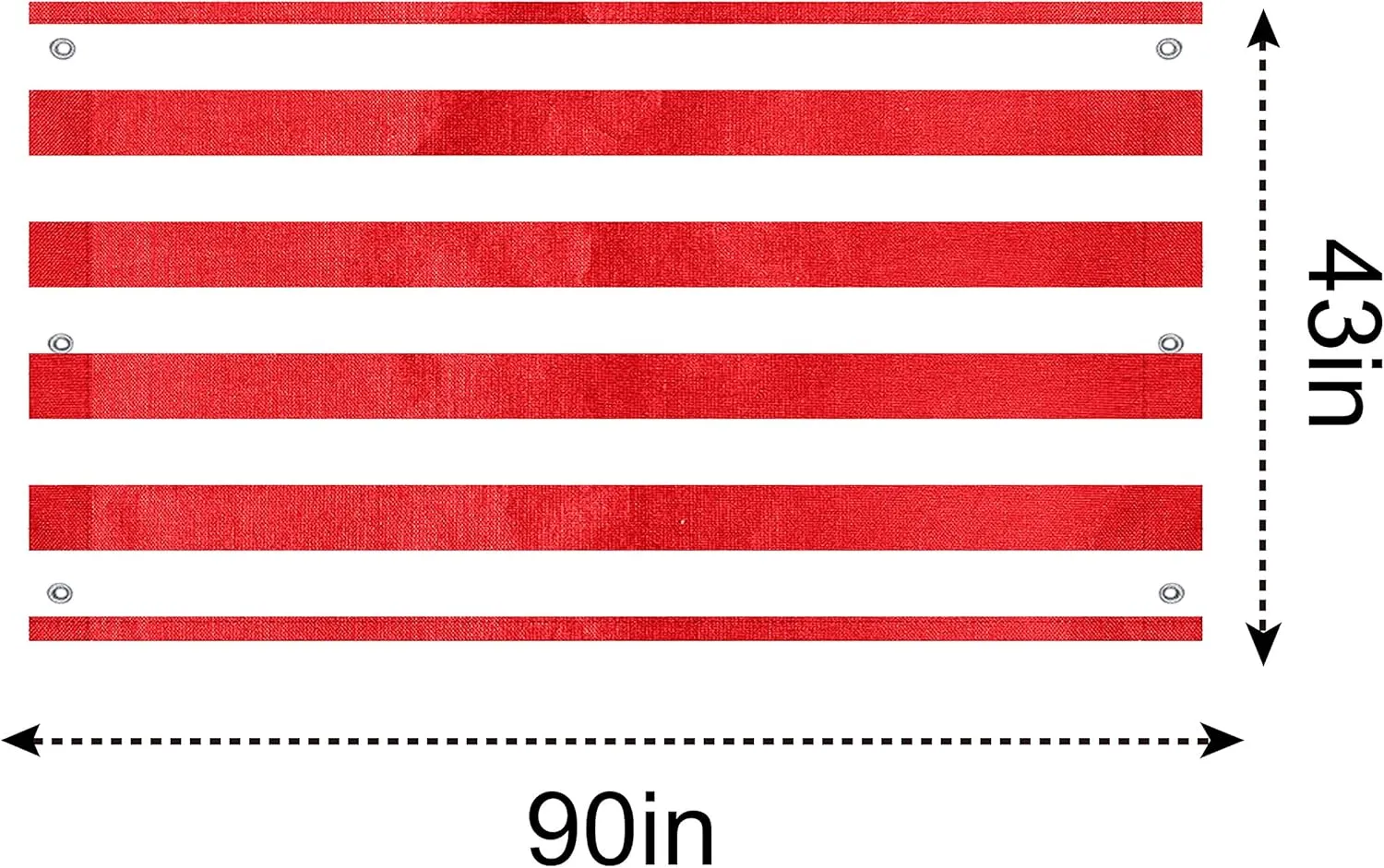 ABCCANOPY 43"X90" Swing Set Replacement Tarp for Playgrounds, Shade Screens (Red/White)