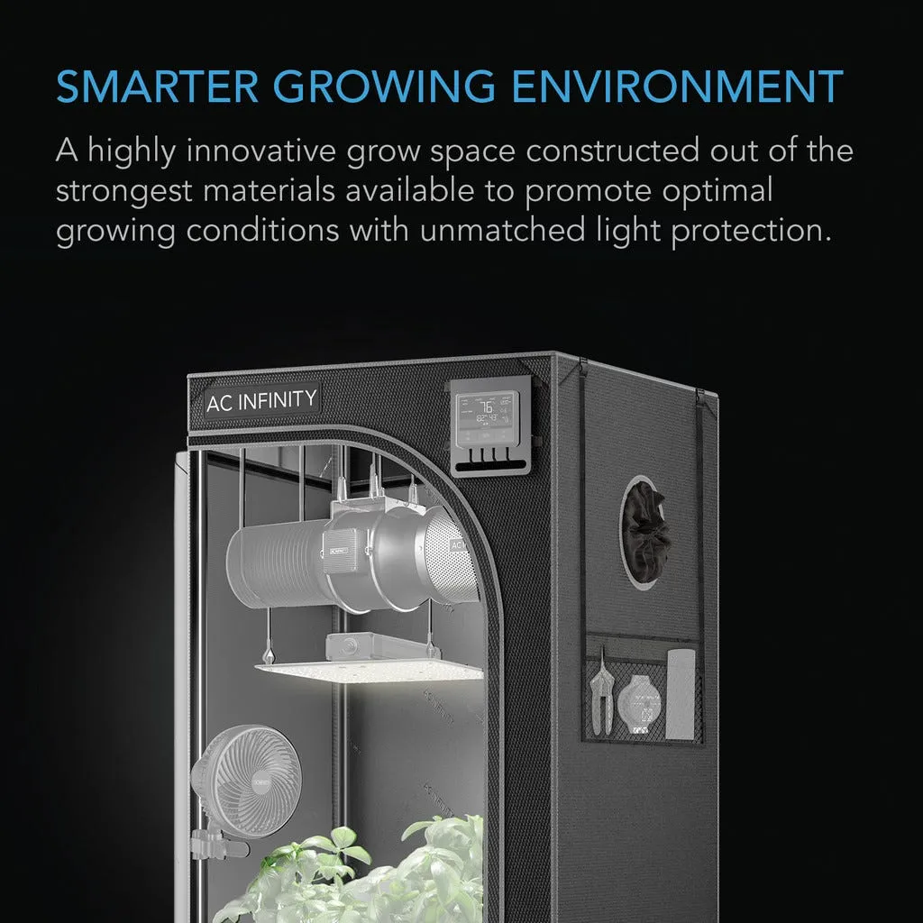 AC Infinity CLOUDLAB 722, Advance Grow Tent 2x2, 2000D Diamond Mylar Canvas, 24" x 24" x 72"
