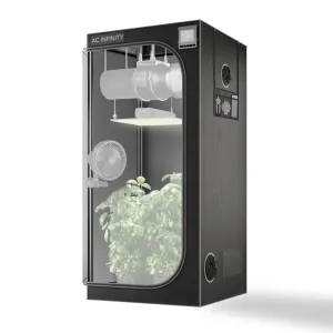 AC Infinity CLOUDLAB 722, Advance Grow Tent 2x2, 2000D Diamond Mylar Canvas, 24" x 24" x 72"