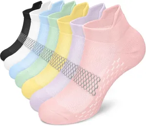 ACTINPUT Compression Socks for Women 7 Pairs, Ankle Running Socks with Arch Support, Cushioned Low Cut Athletic Socks