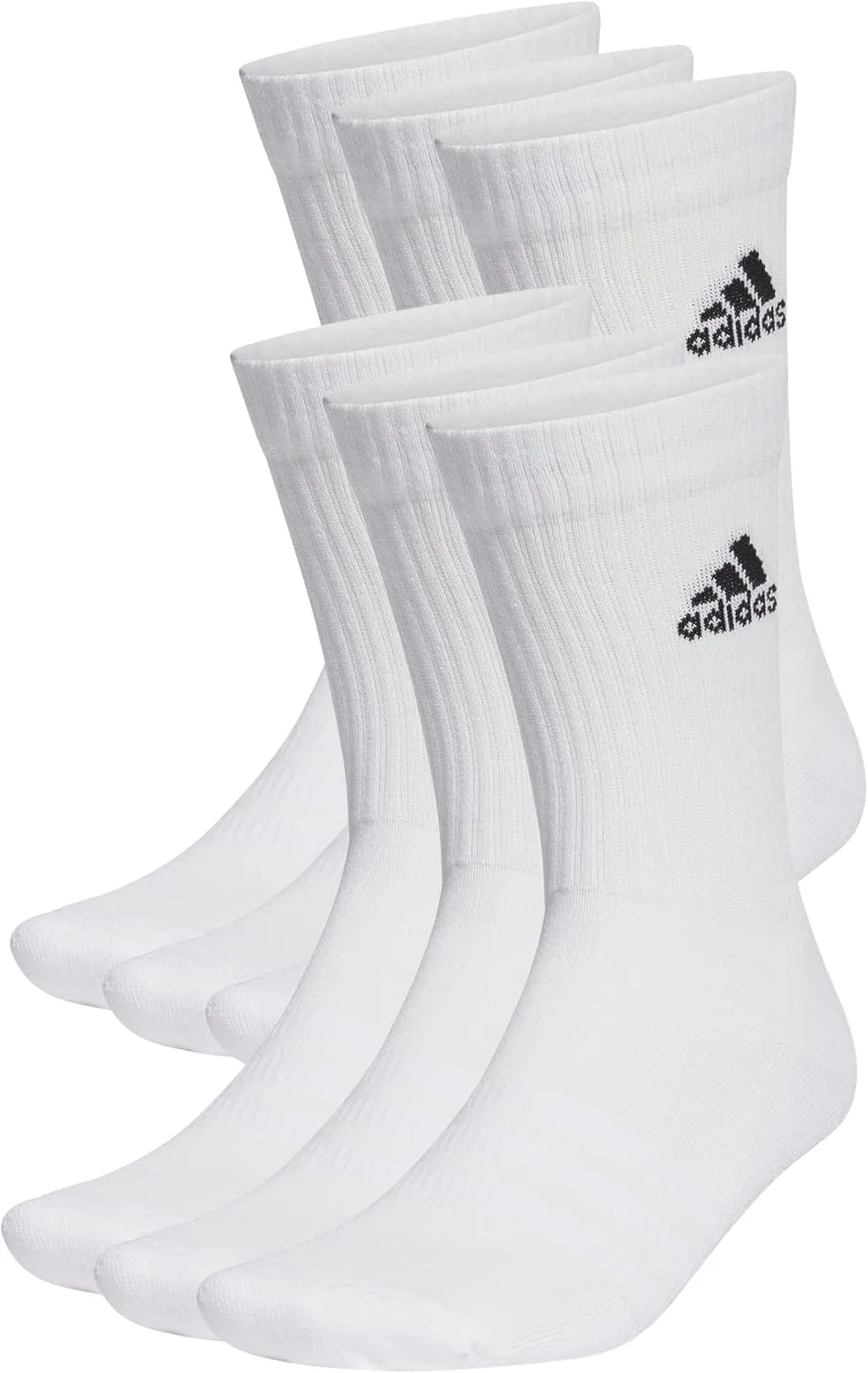 adidas Cushioned Sportswear Crew Socks 6 Pairs Unisex-Adult Standard Socks (6-Pack)