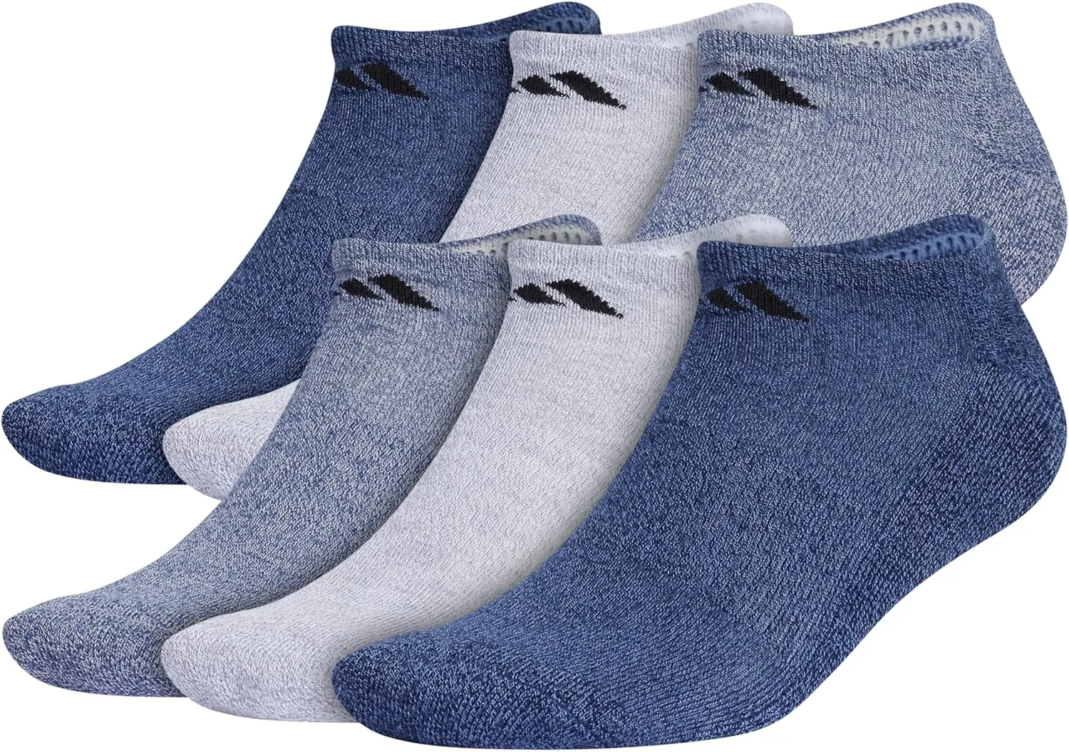 adidas Men's Athletic Cushioned Socks, 6-Pack No Show with Arch Support