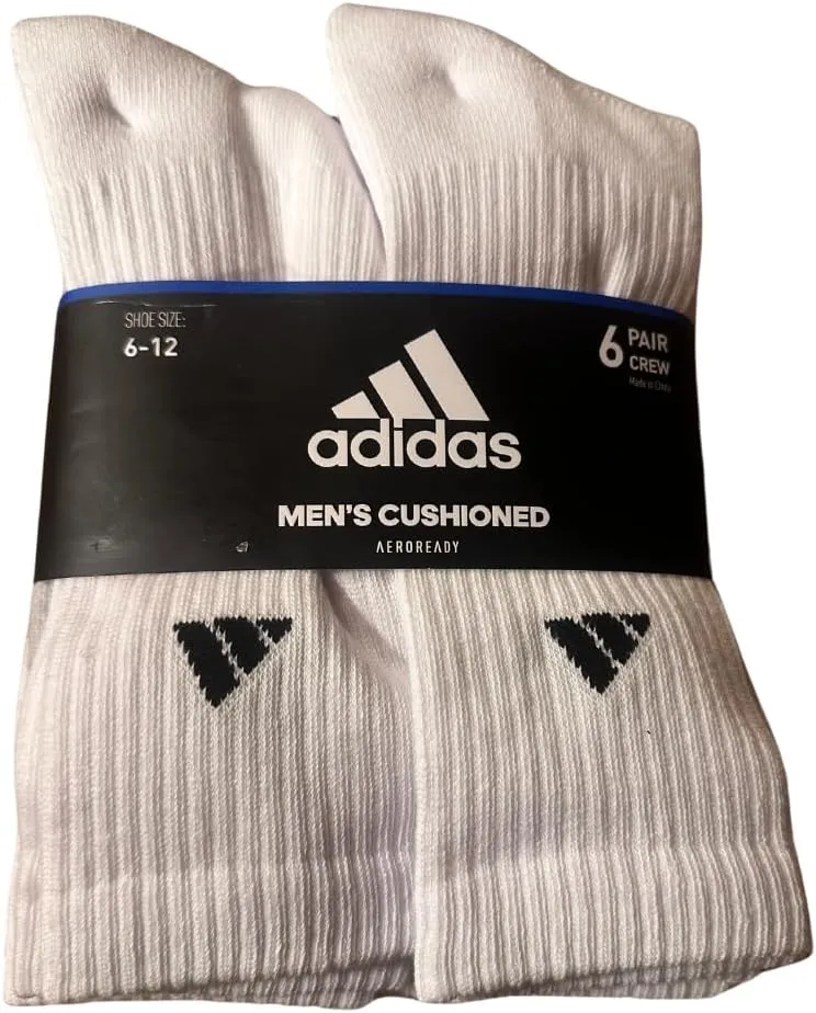 adidas Men's Cushioned Socks 6-Pack