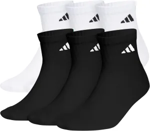 adidas Men's Socks, Athletic Cushioned Quarter 6-Pack, Ankle Fit with Arch Support