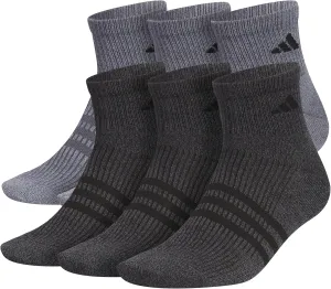 adidas Men's Superlite Quarter Socks 6-Pack, Durable, Lightweight, Athletic Breathable with Compression Arch Support
