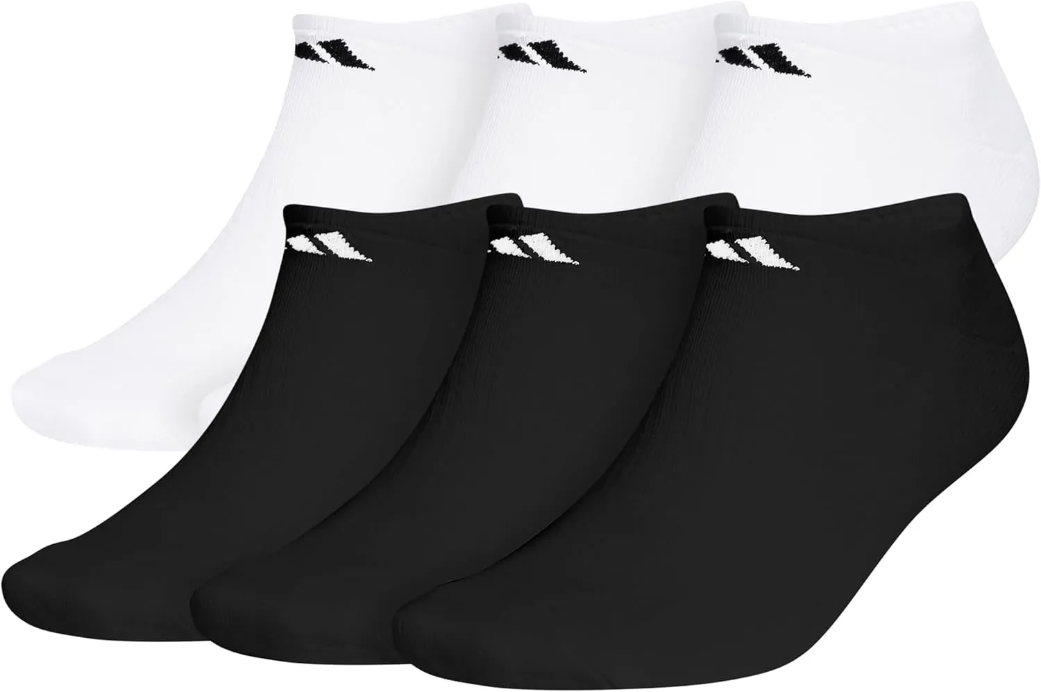 adidas Women's Athletic Cushioned 6-Pack No Show, Socks - No Show Socks for Secure Fit, Cushioned Comfort, Low Profile