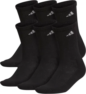 adidas Women's Athletic Cushioned Crew Socks with Arch Support, 6-Pack, Durable, Moisture-Wicking