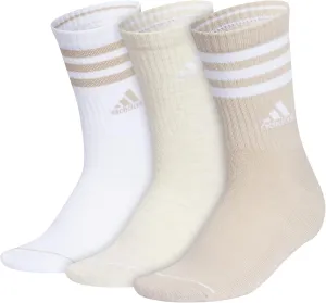adidas Women's Crew Socks with Arch Compression 3-Pack, Comfortable, Sweat-Wicking, Stylish 3-Stripe