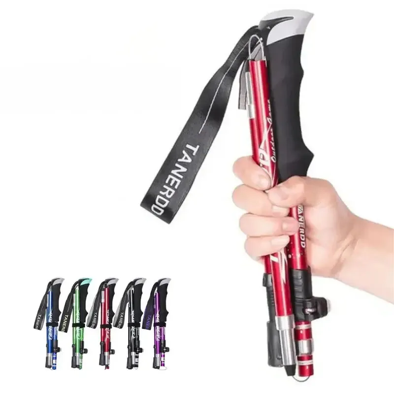 Adjustable Foldable Trekking Pole with Anti-Shock System for Hiking, Camping, and Outdoor Adventures