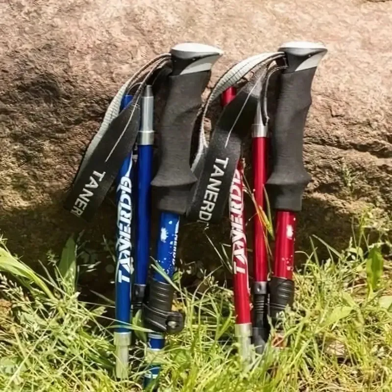 Adjustable Foldable Trekking Pole with Anti-Shock System for Hiking, Camping, and Outdoor Adventures