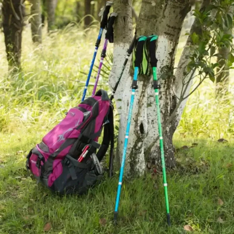 Adjustable Foldable Trekking Pole with Anti-Shock System for Hiking, Camping, and Outdoor Adventures