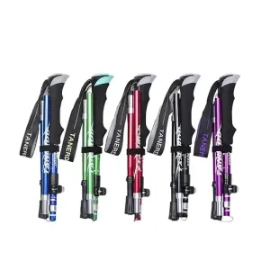 Adjustable Foldable Trekking Pole with Anti-Shock System for Hiking, Camping, and Outdoor Adventures