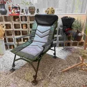 Adjustable Folding Camping Chair - Heavy-Duty Outdoor Recliner with 360° Rotating Feet, 330lbs Capacity for Fishing, Picnics & Patio, Grey