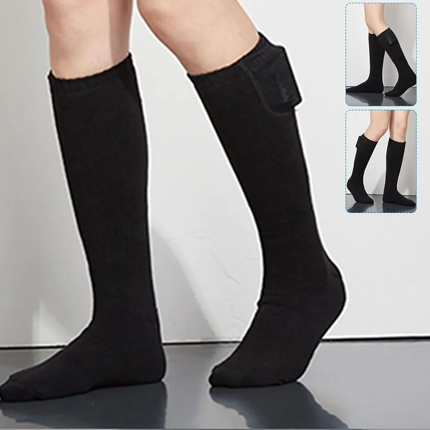 Adjustable Heated Socks 4000mAh Battery Electric Socks Rechargeable Warmer Sock Winter Thermal Sock for Outdoor Sport