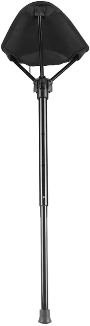 Adjustable Telescopic Folding Stool Portable Single Leg Chair Tall Slacker Chair for Outdoor Camping Walking Telescopic Folding Stool