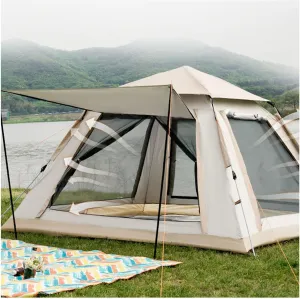 Adult Teepee Tent Outdoor 4 People,Waterproof Tents for Camping Waterproof Stable and Practical Camping Tents Family for Camping
