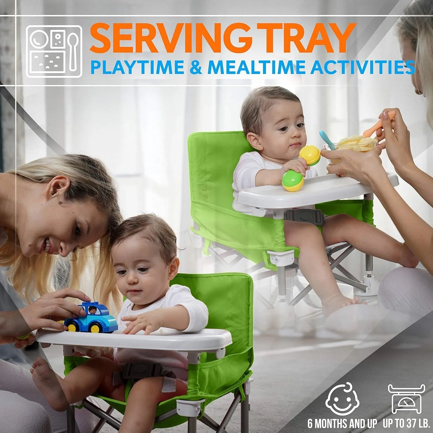 Adventurous Toddler Camping Chair - Foldable Baby Dining Table with Storage Bag, Comfortable Feeding Kids Camping Chair