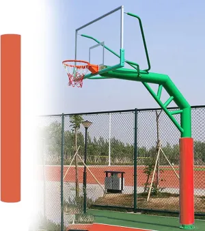 All-Weather Basketball Hoop Padding for Round Pole, Shock - Absorbing Basketball Hoop Post Pad, Padding to Wrap Around Metal Poles/Basement Post