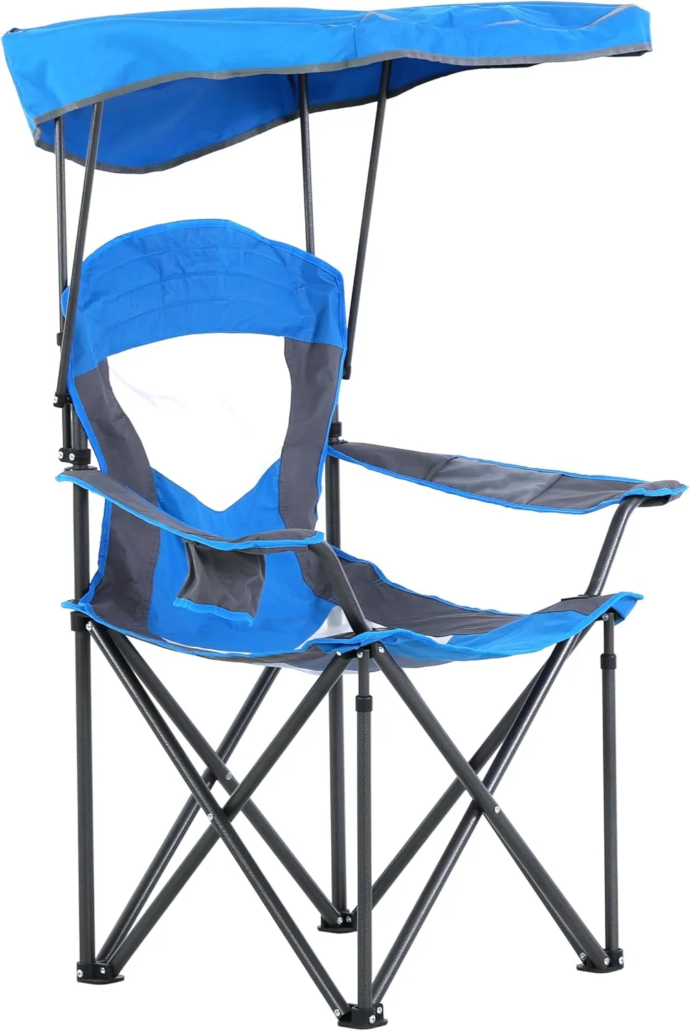ALPHA CAMP Oversized Camping Chair with Shade Canopy, Folding Lawn Chairs