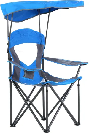 ALPHA CAMP Oversized Camping Chair with Shade Canopy, Folding Lawn Chairs