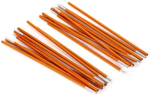 Alvinlite 2pcs Tent Poles Replacement 36m, Fiberglass Tent Pole Repair Kit, 11 Segments Flexible Tent Poles for Camping Hiking Backpacking Person Tent, Rod Diameter 0.33 inch / 8.5mm