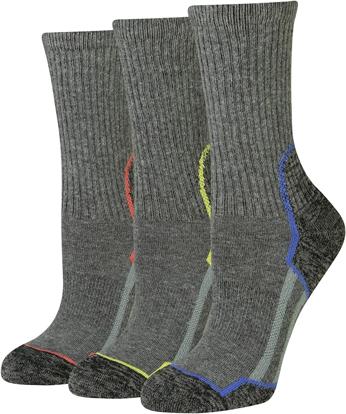 Amazon Essentials Women's Comfortable Cushioned Hiking Crew Socks, 3 Pairs