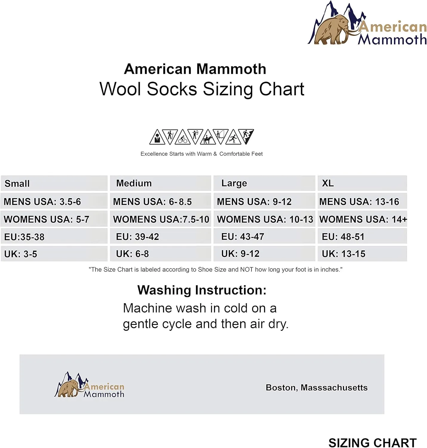 American Mammoth Alpaca Wool Socks for Men & Women Comfortable Casual Outdoors Hiking Boot & Dress Socks