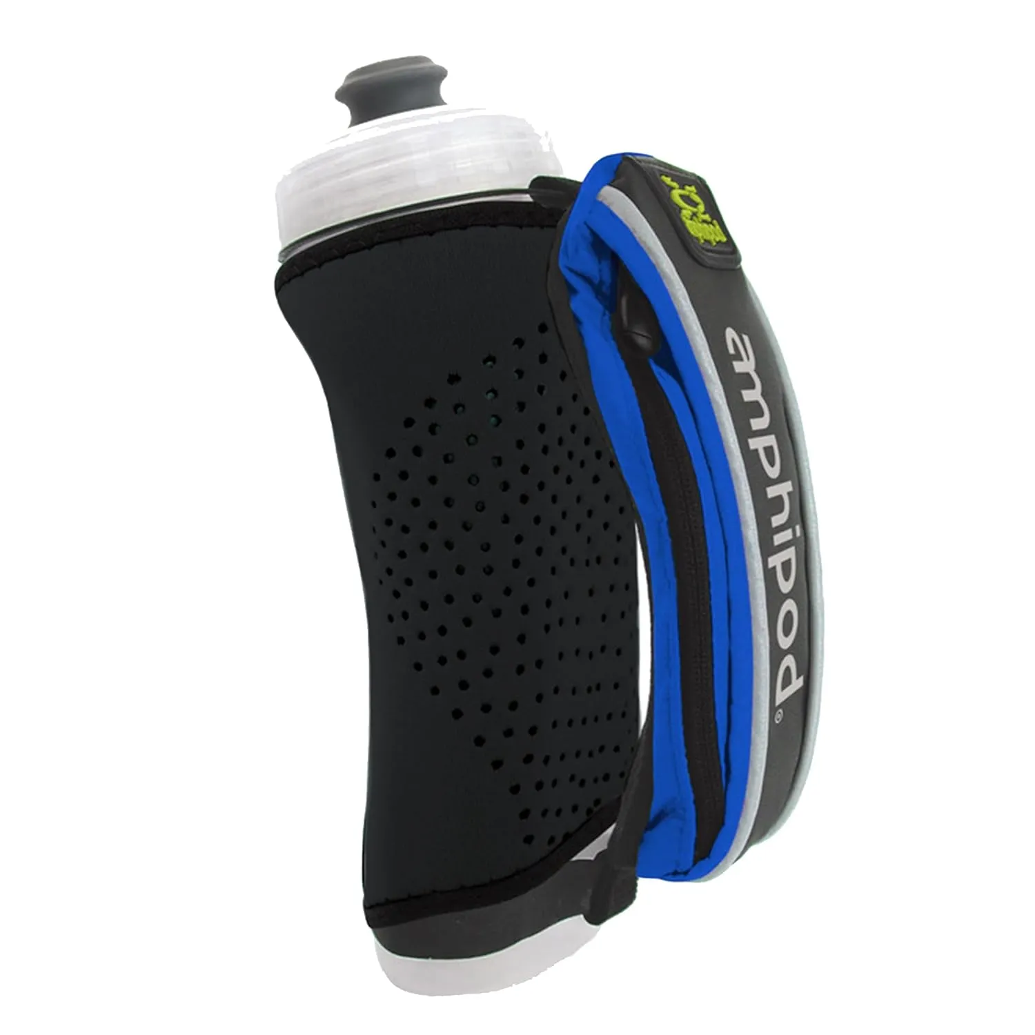 Amphipod Hydraform Jett-Lite Thermal Handheld, Ergonomic Hydration & Storage for Runners, Hikers & Athletes - Swift Blue/Black - 20 oz.