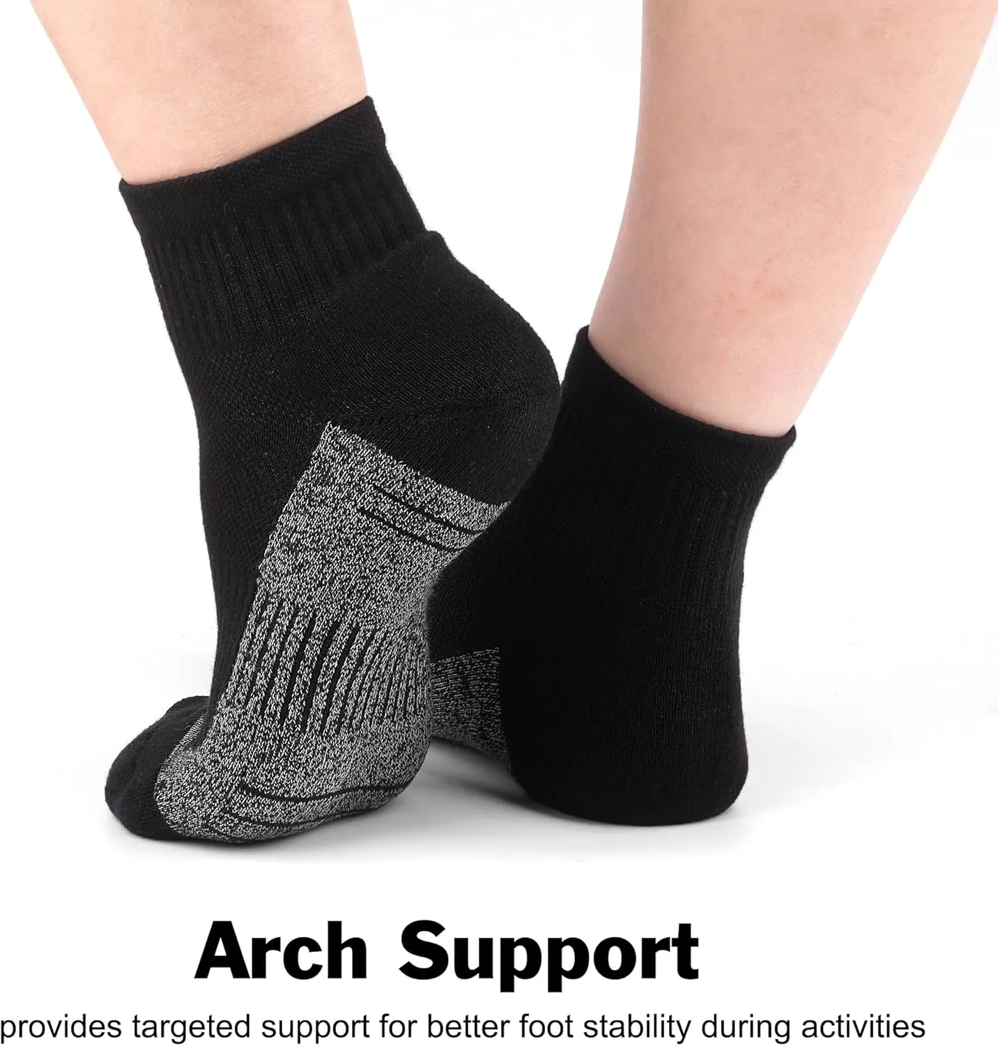 Ankle Socks Women Athletic Running Socks Hiking Cushioned 5-Pairs
