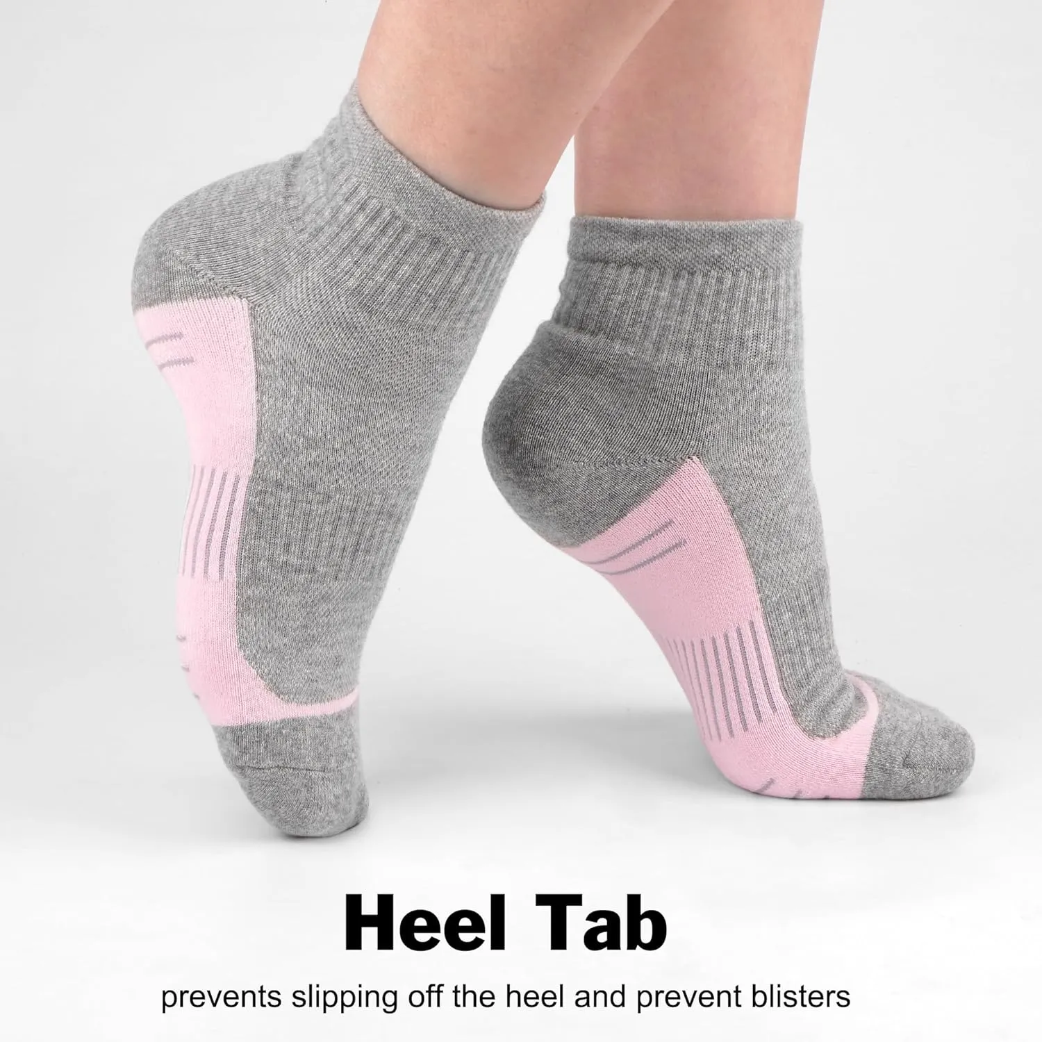 Ankle Socks Women Athletic Running Socks Hiking Cushioned 5-Pairs