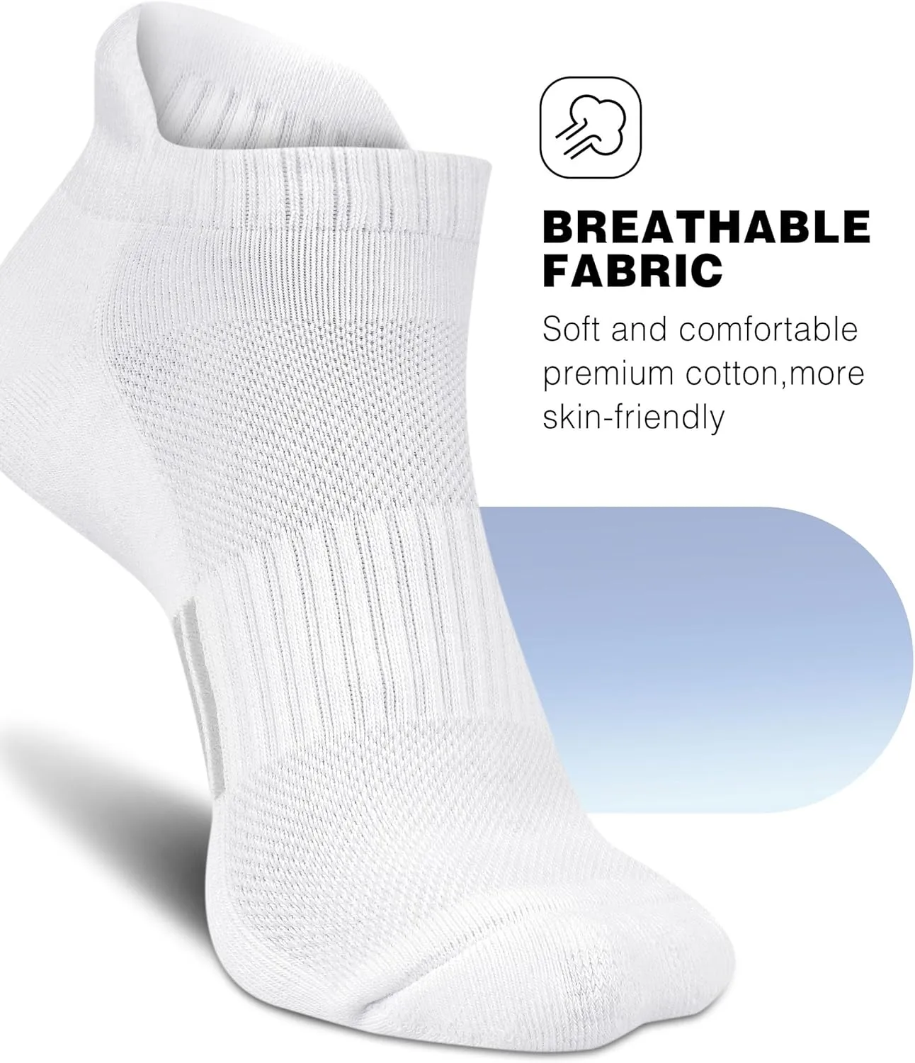 Ankle Socks Womens Athletic Running Comfort Cushioned 3/5/6Pairs