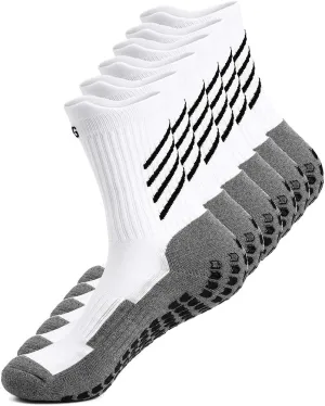 Anti-slip Football Socks for Men Women, Breathable, Cushioned, Cotton Grip Sports Sock for Soccer Yoga Basketball…