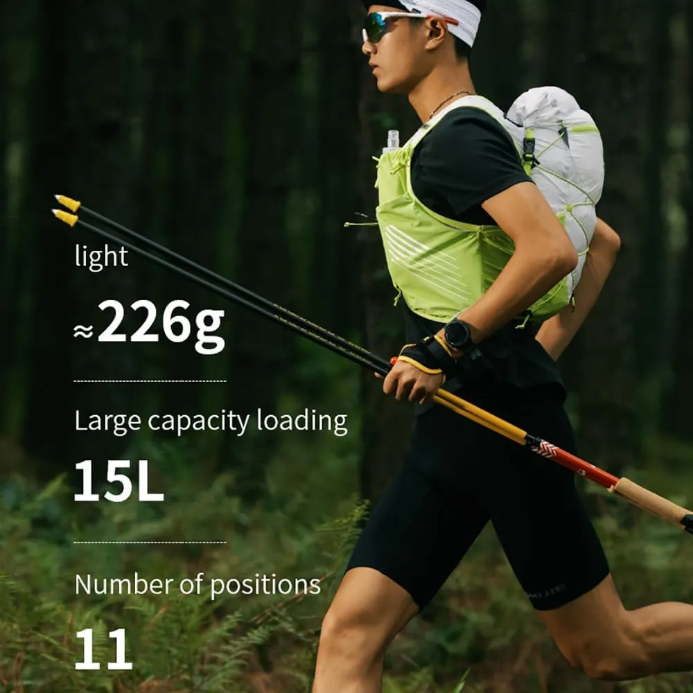 AONIJIE 15L Hydration Backpack Running Vest for Women and Men with 9 Pocket Lightweight Trail Running Backpack Chest Circumference Adjustable for Marathon Race Jogging Cycling