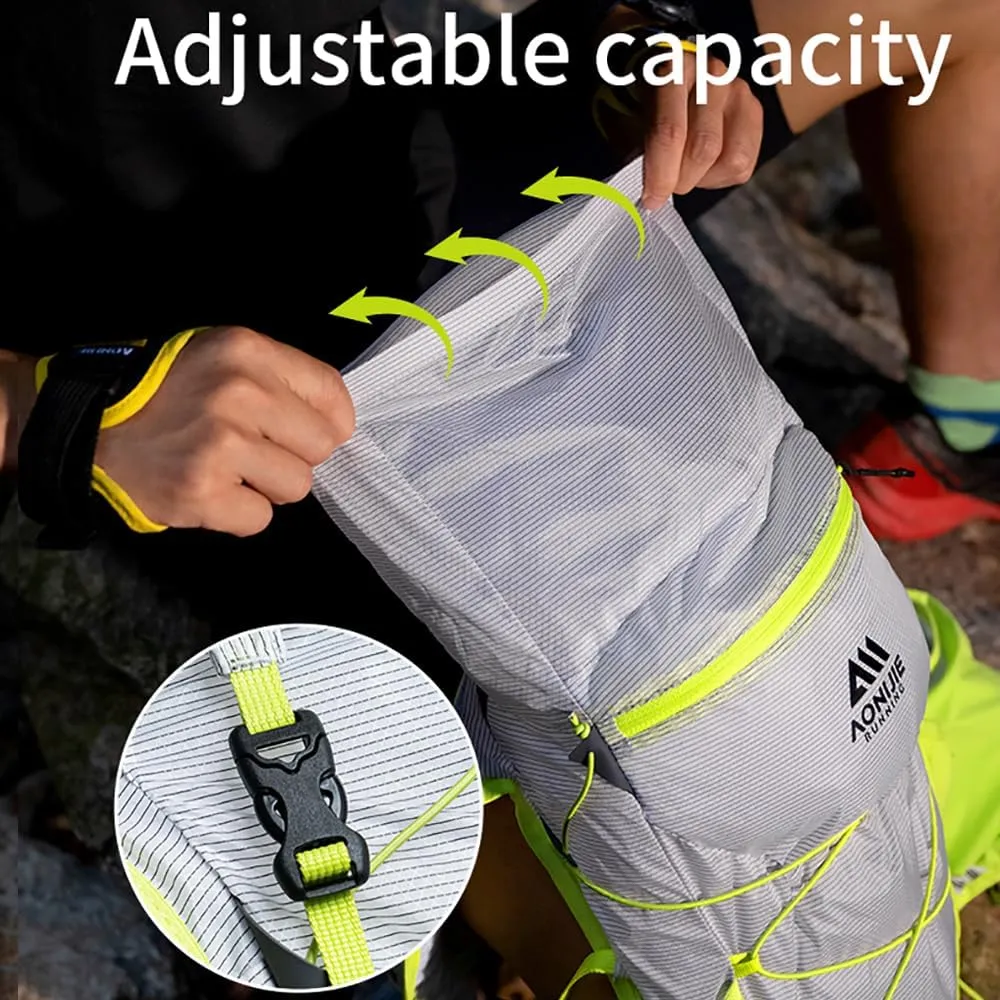 AONIJIE 15L Hydration Backpack Running Vest for Women and Men with 9 Pocket Lightweight Trail Running Backpack Chest Circumference Adjustable for Marathon Race Jogging Cycling