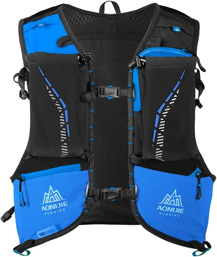 AONIJIE 18L Large Capacity Trail Running Hydration Vest Backpack with 2*500ml Soft Flask for Men Women Lightweight Outdoor Running Backpack for Marathon Race Hiking