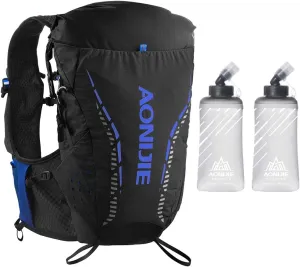AONIJIE 18L Large Capacity Trail Running Hydration Vest Backpack with 2*500ml Soft Flask for Men Women Lightweight Outdoor Running Backpack for Marathon Race Hiking
