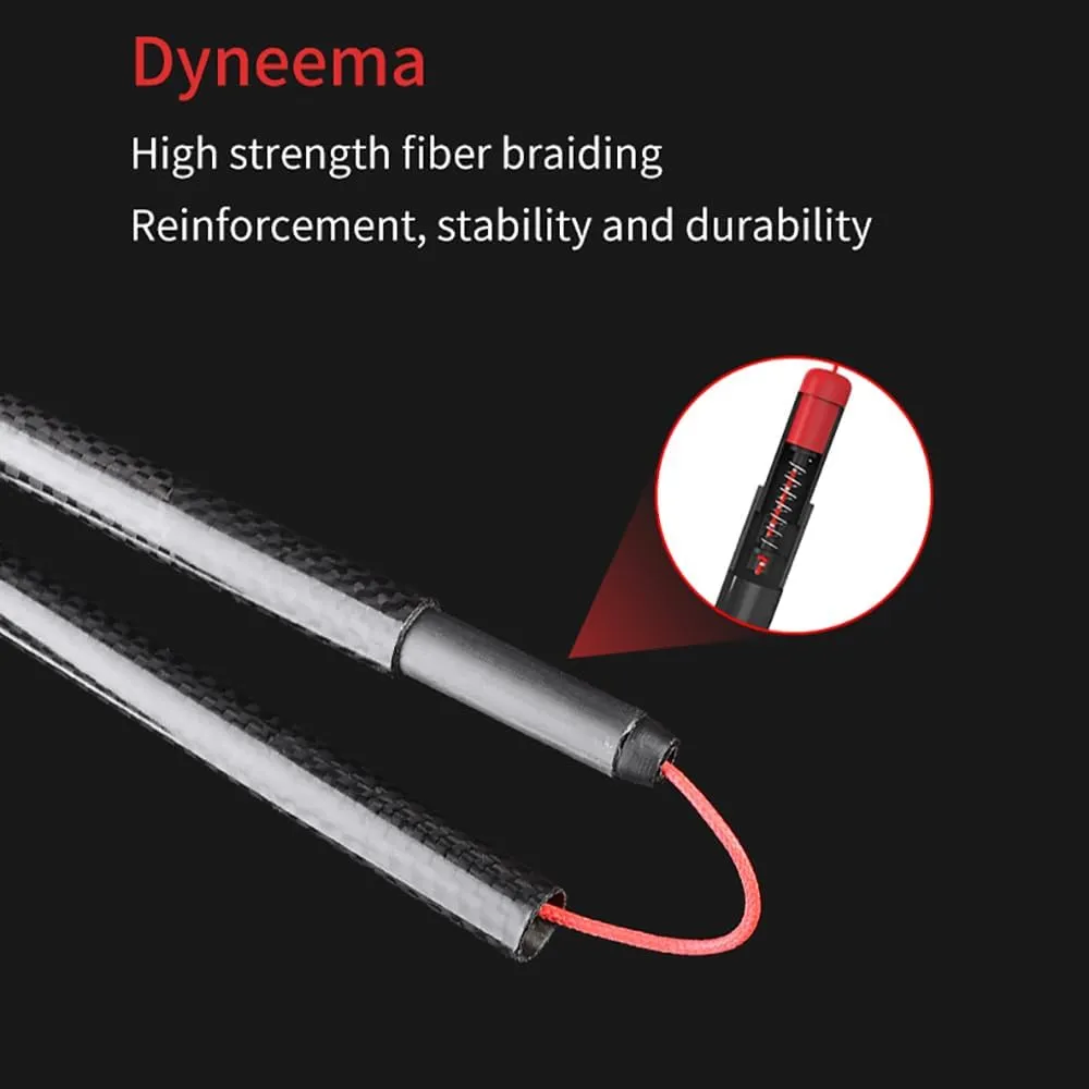 AONIJIE 2pcs Carbon 4 Folding Trekking Pole, New Carbon Fiber Ultra-Light Walking Pole Suitable for Trail Running, Hiking