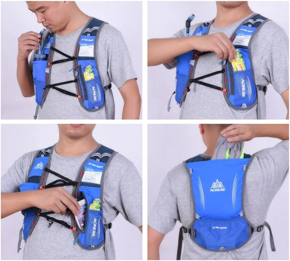 AONIJIE 5L Outdoor Sport Multifunctional Camping Backpack Cycling Running Climbing Hiking Hydration Vest Pack