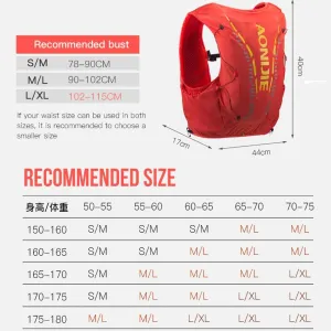 AONIJIE Running Hydration Backpack Vest 12L High Capacity Lightweight Trail Running Vest for Hiking Camping Climbing